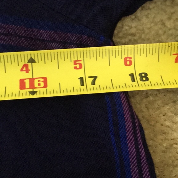 ⚡️$10⚡️Sanctuary | Purple/Blue Plaid Flannel Ruffled-Cuff Top - Picture 15 of 16